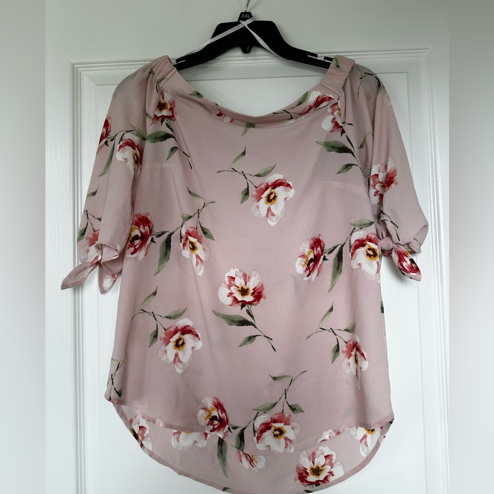 Off the shoulder flower top